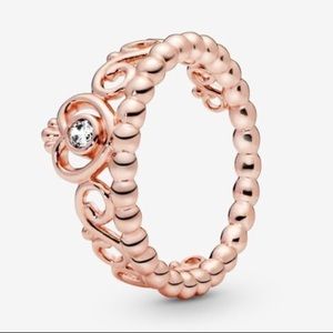 Pandora rose gold tiara princess ring